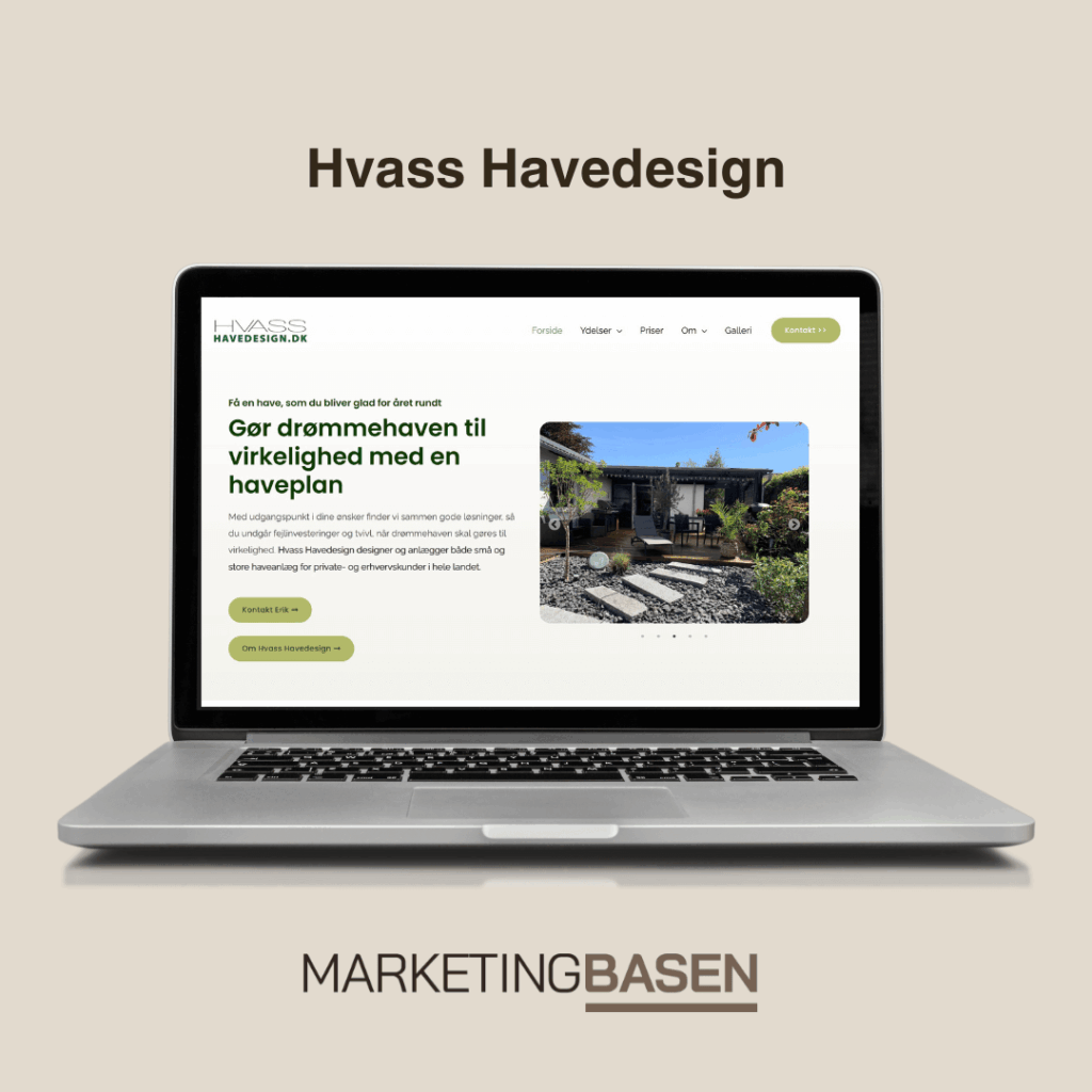 Hvass Havedesign Hjemmeside Lavet Af Marketingbasen Webbureau I Vesthimmerland Nordjylland